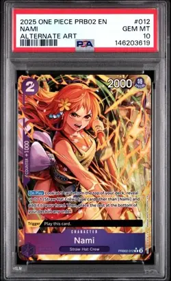 2025 PRB02-012 One Piece CCG TCG The Best Vol. 2 Nami Alt Art PSA 10 - Image 1