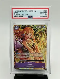 2025 PRB02-012 One Piece CCG TCG The Best Vol. 2 Nami Alt Art PSA 10 - Image 3