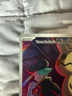 Pokemon Team Rocket's Mimikyu 238/217 ASC Rare Full Art Holo Psychic Card - Image 2