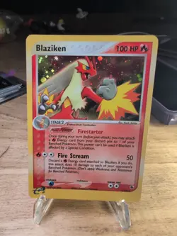 Pokemon TCG Blaziken EX Holo Rare Card Ruby and Sapphire 2003, 3/109 - Image 2