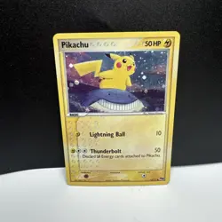 Pokemon Card - Error Inverted Back Pikachu POP Series 5 12/17 Holo Rare 2007 - Image 1