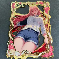 Goddess Story Gold METAL Card - Serial Number #017/200! Power Chainsaw Anime - Image 1