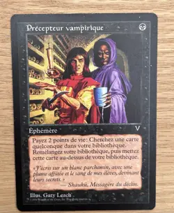 Vampiric Tutor Visisons FRENCH Magic The Gathering MTG Precepteur Vampirique - Image 2