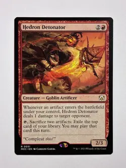 Hedron Detonator 31 Rare Commander: March of the Machine Magic: The Gathering NM - Image 1