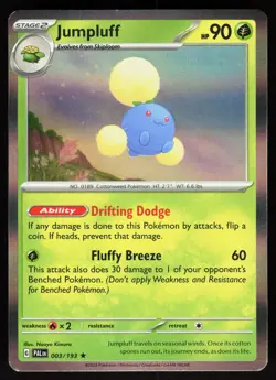 Jumpluff 003/193 Rare Paldea Evolved Pokemon Holo Near Mint - Image 1