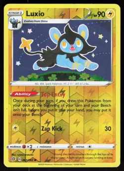 Luxio 061/192 Uncommon Rebel Clash Pokemon Reverse Holo Lightly Played - Image 1