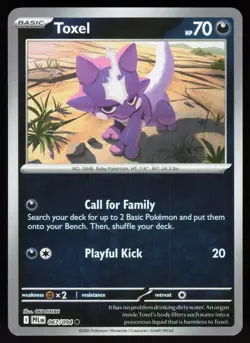 Toxel 067/094 Common Phantasmal Flames Pokemon Reverse Holo Near Mint - Image 1