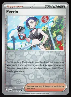 Perrin 160/167 Uncommon Twilight Masquerade Pokemon Reverse Holo Near Mint - Image 1