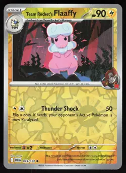 Team Rocket's Flaaffy 073/182 Common Destined Rivals Pokemon Reverse Holo NM - Image 1