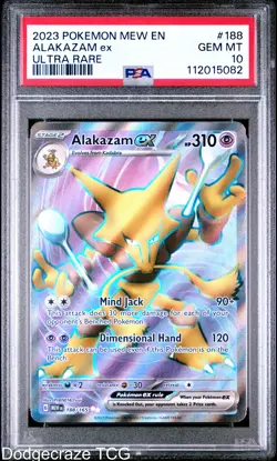 2023 Pokemon 151 Alakazam EX Ultra Rare 188/165 PSA 10 - Image 1