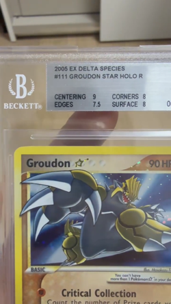 Pokemon Groudon Gold Star EX Delta Species Holo Ultra Raro #111 BGS 8 - Image 2
