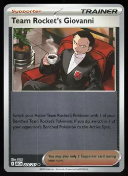 Team Rocket's Giovanni 204/217 Uncommon Ascended Heroes Pokemon Reverse Holo NM - Image 1