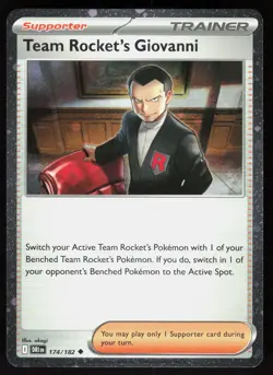 Team Rocket's Giovanni Cosmos Holo 174/182 Holo Pokemon NM - Image 1