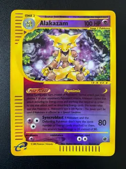 POKEMON ALAKAZAM REVERSE HOLO FOIL 33/165 EXPEDITION ENGLISH NM - Image 1