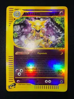 POKEMON ALAKAZAM REVERSE HOLO FOIL 33/165 EXPEDITION ENGLISH NM - Image 2