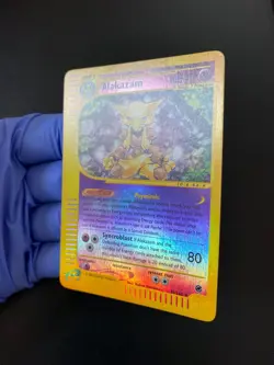 POKEMON ALAKAZAM REVERSE HOLO FOIL 33/165 EXPEDITION ENGLISH NM - Image 3