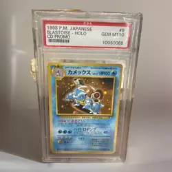 Pokemon 1998 Blastoise Japanese CD Promo - Holo PSA GEM Mint 10 - Image 1