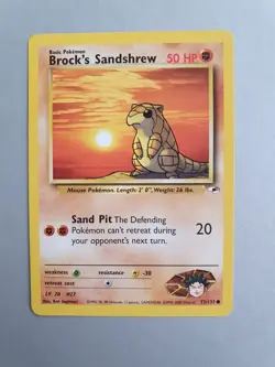 Brock's Sandshrew 72/132 Pokemon TCG Gym Heroes Set (2000) Common NM - Image 1