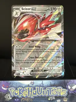 Pokemon Card Scizor ex 111/162 Temporal Forces Half Art Double Rare Near Mint - Image 1