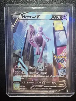 Pokemon Mewtwo V 072/078 Pokemon GO Ultra Rare Holo English 220HP Card - Image 2