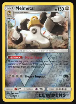 Melmetal - 129/214 - Reverse Holo Holo Rare - Unbroken Bonds - Pokemon Card - Image 1