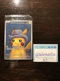 Pikachu with Grey Felt Hat 085 SVP Promo Card Pokemon Van Gogh Museum Sealed - Image 1