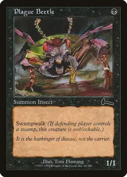 Plague Beetle 1x FOIL MtG FOIL Urza's Legacy SP/NM - Image 1