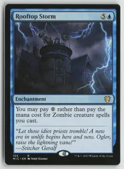 Rooftop Storm LP Commander: Innistrad: Midnight Hunt Magic: The Gathering - Image 1