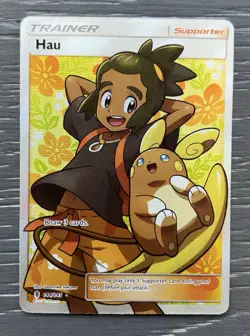 Hau (Full Art) 144/145 Holo Ultra Rare Guardians Rising Pokemon NM/M - Image 1