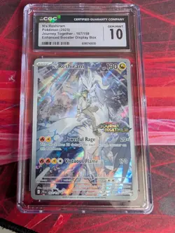 CGC 10 N's Reshiram 167/159 Pokemon Journey Together 2025 Enhanced Stamped - Image 1
