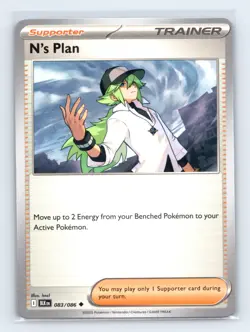 N's Plan 083/086 SV: Black Bolt Normal Pokemon TCG NM - Image 1