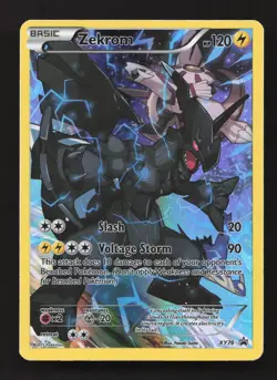 Zekrom (Full Art Promo) XY76 Holo Promo XY Promo Pokemon Heavily Played - Image 1