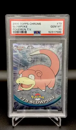 Pokemon Slowpoke 2000 Topps Chrome PSA 10 #79 POP 40 - Image 1