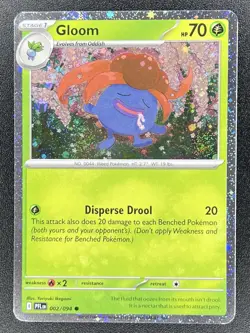 🌀Fart Swirl🌀 Gloom 002/094 Phantasmal Flames Cosmos Holo Promo Pokemon NM - Image 3