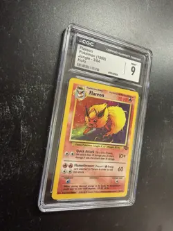 CGC 9 Pokemon TCG Flareon Jungle 3/64 Holo Unlimited Holo Rare 1999 - Image 2