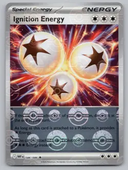Ignition Energy (Poke Ball Pattern) 086/086 Holo White Flare Pokemon NM/M - Image 1