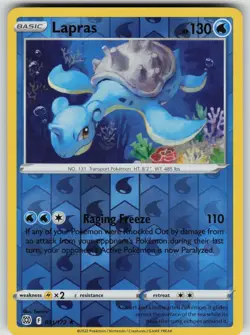 LAPRAS 031/172 RARE BRILLIANT STARS POKEMON REVERSE HOLO NEAR MINT - Image 1