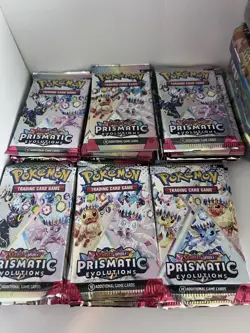 Pokemon Prismatic Evolutions Booster Pack Factory Sealed Unweighted 36 Pack Lot - Image 1