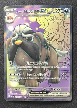 Pokemon Arven's Mabosstiff ex Full Art 218/182 DRI Destined Rivals - Image 1