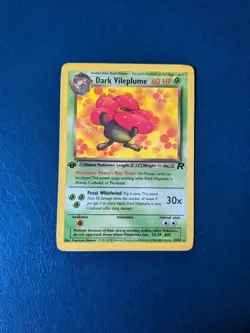Pokemon TCG Dark Vileplume 30/82 Team Rocket First Edition Rare WOTC Card - Image 1