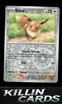 Reverse Holofoil Eevee 133/165 Pokemon Common SV: Scarlet & Violet 151 Card NM - Image 1