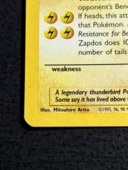 Zapdos 15/62 Pokemon TCG Fossil Cosmos Holo Foil Rare Card LP - Image 5