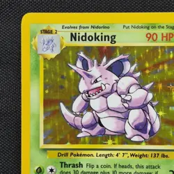 Nidoking 11/102 Base Set Unlimited Holo Rare Pokemon Card - Image 2