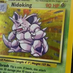 Nidoking 11/102 Base Set Unlimited Holo Rare Pokemon Card - Image 3