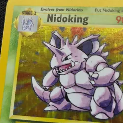 Nidoking 11/102 Base Set Unlimited Holo Rare Pokemon Card - Image 4