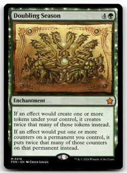 Doubling Season MTG Foundations 216 M NM - Image 1