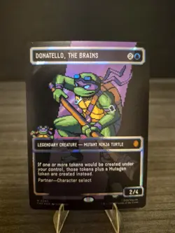 Donatello, the Brains (0085) (Borderless) (Surge Foil) Commander: Teenage Mutant - Image 1
