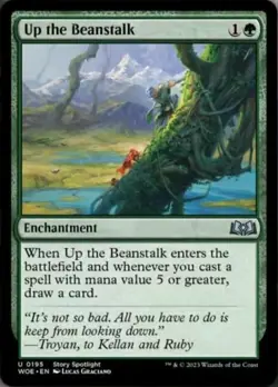 MTG Up the Beanstalk, Wilds of Eldraine, Damaged, English - Image 1