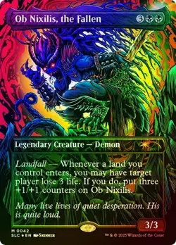 Ob Nixilis, the Fallen *Foil Borderless* - SLC - NM - Magic The Gathering - MTG - Image 1