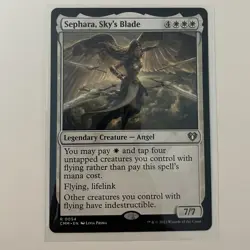 NMT MTG Sephara, Sky's Blade Commander Masters Regular Legendary White Angel - Image 1